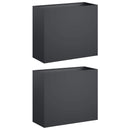 vidaXL Kerti cserép 2 db Antracitszürke 50 x 20 x 40 cm