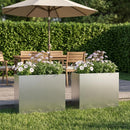 vidaXL Kerti cserép 2 db Ezüst 50 x 20 x 40 cm Horganyzott Acél
