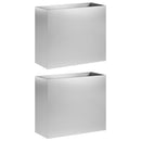 vidaXL Kerti cserép 2 db Ezüst 50 x 20 x 40 cm Horganyzott Acél