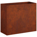 vidaXL Kerti cserép Rozsdás 50 x 20 x 40 cm Időjárásálló Acél