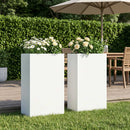 vidaXL Kerti cserép 2 db Fehér 50 x 20 x 75 cm Hidegen hengerelt acél