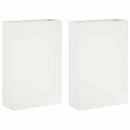 vidaXL Kerti cserép 2 db Fehér 50 x 20 x 75 cm Hidegen hengerelt acél