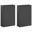 vidaXL Kerti cserép 2 db Antracitszürke 50 x 20 x 75 cm