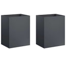 vidaXL Kerti cserép 2 db Antracitszürke 40 x 30 x 40 cm