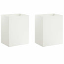vidaXL Kerti cserép 2 db Fehér 40 x 30 x 50 cm Hidegen hengerelt acél