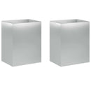 vidaXL Kerti cserép 2 db Ezüst 40 x 30 x 50 cm Horganyzott Acél
