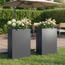 vidaXL Kerti cserép 2 db Antracitszürke 40 x 30 x 75 cm