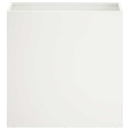 vidaXL Kerti cserép 2 db Fehér 50 x 30 x 40 cm Hidegen hengerelt acél