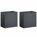 vidaXL Kerti cserép 2 db Antracitszürke 50 x 30 x 40 cm