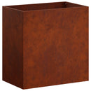 vidaXL Kerti cserép Rozsdás 50 x 30 x 40 cm Időjárásálló Acél