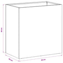 vidaXL Kerti cserép Antracitszürke 50 x 30 x 50 cm