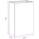 vidaXL Kerti cserép 2 db Antracitszürke 50 x 30 x 75 cm