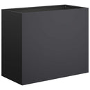 vidaXL Kerti cserép Fekete 60 x 30 x 40 cm Hidegen hengerelt acél
