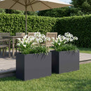 vidaXL Kerti cserép 2 db Antracitszürke 60 x 30 x 40 cm