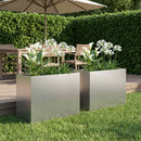 vidaXL Kerti cserép 2 db Ezüst 60 x 30 x 40 cm Horganyzott Acél
