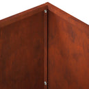 vidaXL Kerti cserép Rozsdás 60 x 30 x 40 cm Időjárásálló Acél