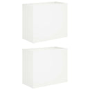 vidaXL Kerti cserép 2 db Fehér 60 x 30 x 50 cm Hidegen hengerelt acél