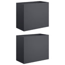 vidaXL Kerti cserép 2 db Antracitszürke 60 x 30 x 50 cm
