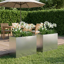 vidaXL Kerti cserép 2 db Ezüst 60 x 30 x 50 cm Rozsdamentes Acél