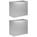 vidaXL Kerti cserép 2 db Ezüst 60 x 30 x 50 cm Horganyzott Acél