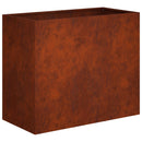 vidaXL Kerti cserép 2 db Rozsdás 60 x 30 x 50 cm Időjárásálló Acél