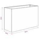 vidaXL Kerti cserép Fekete 80 x 30 x 40 cm Hidegen hengerelt acél