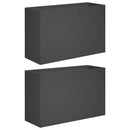 vidaXL Kerti cserép 2 db Fekete 80 x 30 x 40 cm Hidegen hengerelt acél