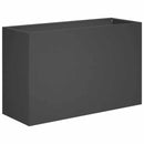 vidaXL Kerti cserép 2 db Fekete 80 x 30 x 40 cm Hidegen hengerelt acél