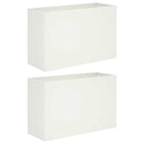 vidaXL Kerti cserép 2 db Fehér 80 x 30 x 40 cm Hidegen hengerelt acél