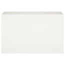 vidaXL Kerti cserép 2 db Fehér 80 x 30 x 40 cm Hidegen hengerelt acél