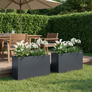 vidaXL Kerti cserép 2 db Antracitszürke 80 x 30 x 50 cm