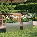 vidaXL Kerti cserép 2 db Ezüst 80 x 30 x 50 cm Horganyzott Acél
