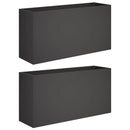 vidaXL Kerti cserép 2 db Fekete 100 x 30 x 40 cm