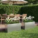 vidaXL Kerti cserép 2 db Ezüst 100 x 30 x 40 cm Horganyzott Acél