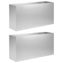 vidaXL Kerti cserép 2 db Ezüst 100 x 30 x 40 cm Horganyzott Acél