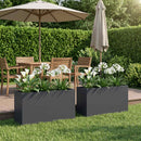 vidaXL Kerti cserép 2 db Antracitszürke 100 x 30 x 50 cm