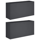 vidaXL Kerti cserép 2 db Antracitszürke 100 x 30 x 50 cm
