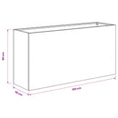 vidaXL Kerti cserép Ezüst 100 x 30 x 50 cm Rozsdamentes Acél