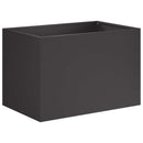 vidaXL Kerti cserép 2 db Fekete 50 x 40 x 40 cm Hidegen hengerelt acél