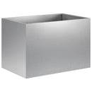 vidaXL Kerti cserép 2 db Ezüst 50 x 40 x 40 cm Horganyzott Acél