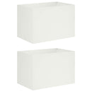 vidaXL Kerti cserép 2 db Fehér 60 x 40 x 40 cm Hidegen hengerelt acél