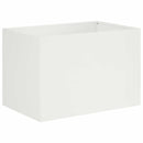vidaXL Kerti cserép 2 db Fehér 60 x 40 x 40 cm Hidegen hengerelt acél