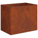 vidaXL Kerti cserép 2 db Rozsdás 60 x 40 x 50 cm Időjárásálló Acél