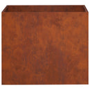 vidaXL Kerti cserép 2 db Rozsdás 60 x 40 x 50 cm Időjárásálló Acél