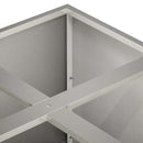 vidaXL Kerti cserép Ezüst 100 x 100 x 20 cm Rozsdamentes Acél