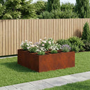 vidaXL Kerti cserép Rozsdás 100 x 100 x 20 cm Időjárásálló Acél