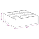 vidaXL Kerti cserép Rozsdás 100 x 100 x 20 cm Időjárásálló Acél