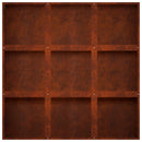 vidaXL Kerti cserép Rozsdás 100 x 100 x 20 cm Időjárásálló Acél