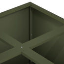 vidaXL Kerti cserép Olajzöld 100 x 100 x 30 cm Hidegen hengerelt acél