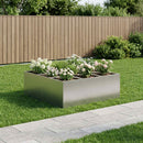 vidaXL Kerti cserép Ezüst 100 x 100 x 30 cm Rozsdamentes Acél